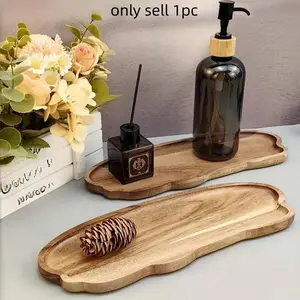 Solid Wood Breakfast Tray, Bathroom Tray, Asymmetrical Napkin Holder, Cheese Board, Decorative Kitchen Tray, Dining Service Plate, Bathroom Decor Supplies
