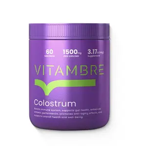 VITAMBRE Colostrum Powder – Immune & Gut Support, Anti-Aging & Athletic Boost – 60 Servings