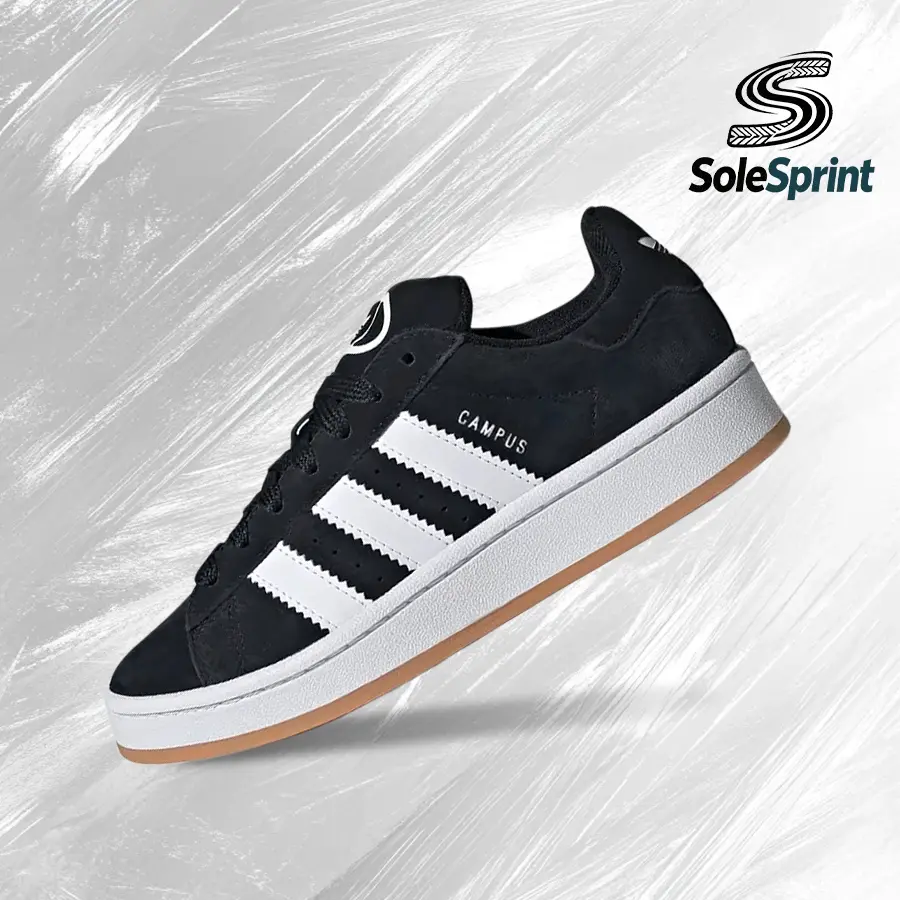 Adidas Campus 00s Black White Gum – Sneakers– Shoes For Women - Vintage-Spring & Summer-Inspired Running Shoes, Shock-Absorbing Comfort, Gym To Streetwear Casual Wear -Back-To-School-HQ6638, Casual Fit