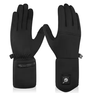 Heated Glove Liners for Men Women, Rechargeable Touchscreen Winter Gloves with 3 Heat Settings