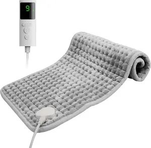 Heating Pad for Back Pain, 12''×24'' Heating Pad for Period Cramps Neck Shoulder Knee Leg with 9 Heat Settings Auto Shut-Off and Rapid-Heating, Ideal Gift for Christmas