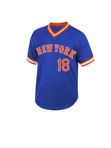 Men's Letter & Figure Patched Contrast Trim Mesh Breathable Baseball Jersey, Stylish Jersey, Jersey Top, Loose Casual Comfortable Short Sleeve V Neck Tee, Summer Sports Uniform for Men, Sports Clothing