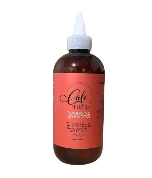 Cafe Hair Co. Detox Clarifying Liquid Shampoo Cleanser - Sulfate-Free Gentle Haircare Formula with Witch Hazel, Chamomile, Peppermint - Hydrating Moisture Restorer & Conditioner for Any Hair Type - 8oz