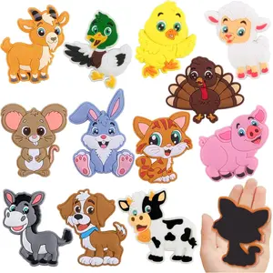 12PCS Fridge Magnets for Kids,Cute Vivid Farm Animals Refrigerator Magnets Toys for Fridge Baby Educational Present Full Back Magnetic Toddler Magnets