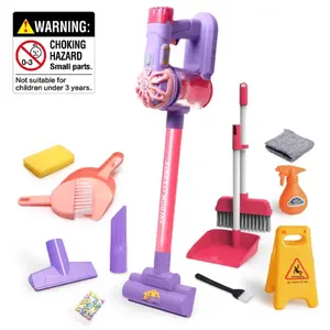 Cleaning Set Toy, Holiday Gift Choice, Pretend Play, Vacuum Cleaner Starts, Suitable for Ages 3+, Home Playset (requires 3 X 1.5v Aa Batteries)