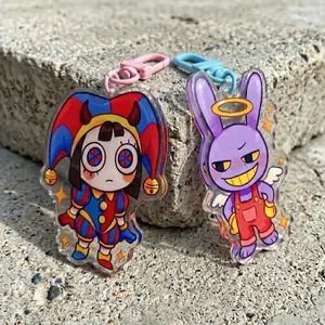 The Amazing Digital Circus Acrylic Keychain, TADC Jax &  Pomni Bag Charms