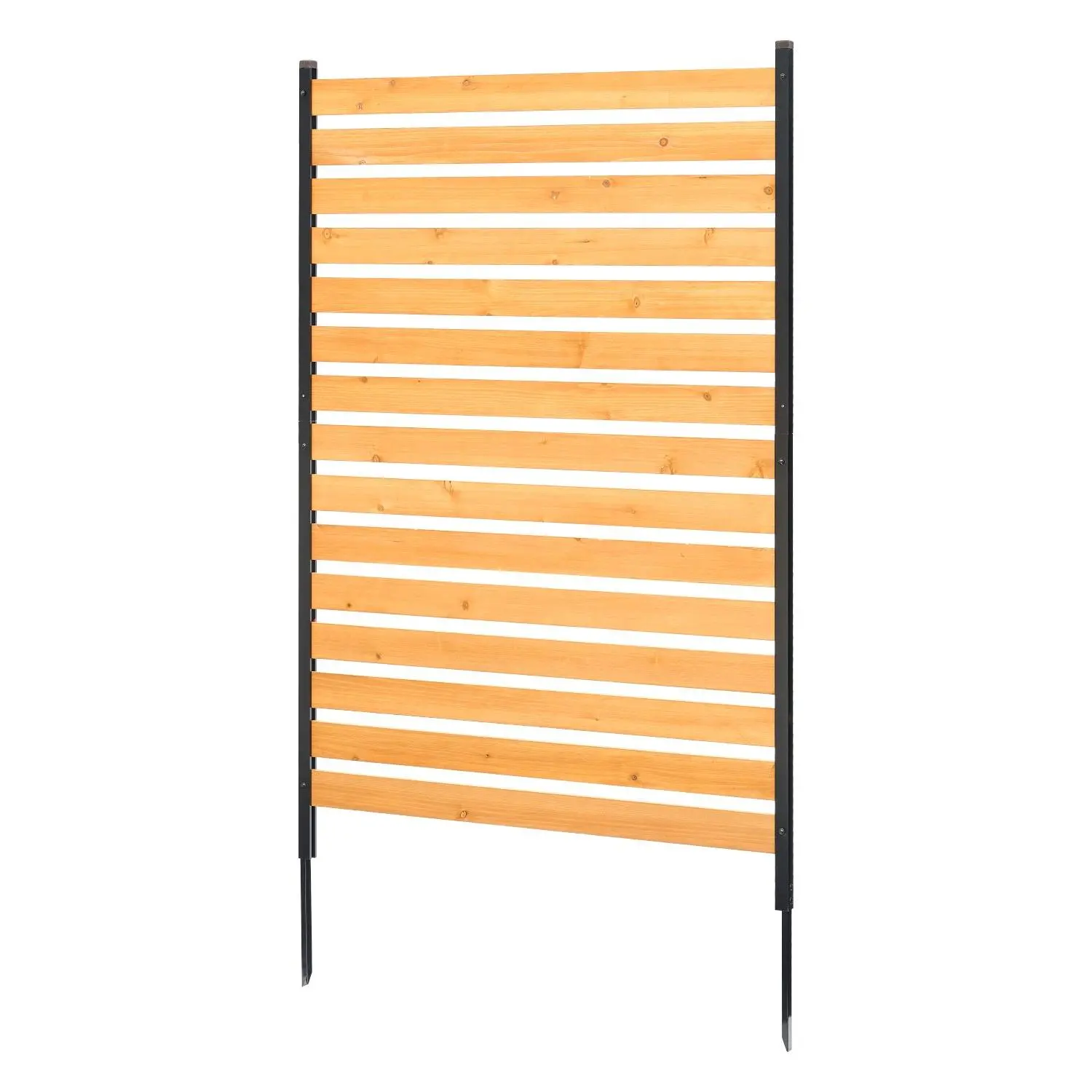 VEVOR 1-Panel Wood Privacy Fence (39x61 in), Outdoor Patio Decor Privacy Solution, Father's Day Gift, Trash/AC/Pool Equipment Hider, Metal Stakes Included, Easy DIY Installation
