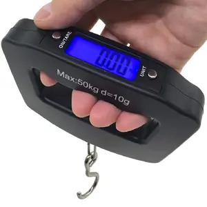 Digital Hanging Luggage Scale, 50kg Digital Luggage Scale, Electronic Suitcase Travel Weighs With Backlight, Electronic Scale for Travel Fishing Gifts, Handheld Baggage Scale with LCD Display, Portable Travel Gear