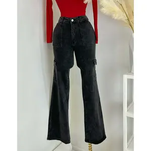 Nikki Cargo High Rise Denim Jeans