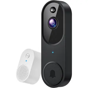 1080P Wireless Video Doorbell Camera, Night Vision, Cloud Storage (Sold Separately), 2.4GHz Wi-Fi Only, AI Human Detection, Real-Time Alert, 2-Way Audio, Battery