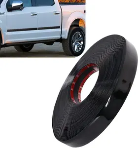 Ft Glossy Black Car Side Moldings, ScratchProof Molding Trim for Car Exterior and Interior, SelfAdhesive Window Trim Molding, Body Side Decorative Strip for Cars Trucks and All (Black)