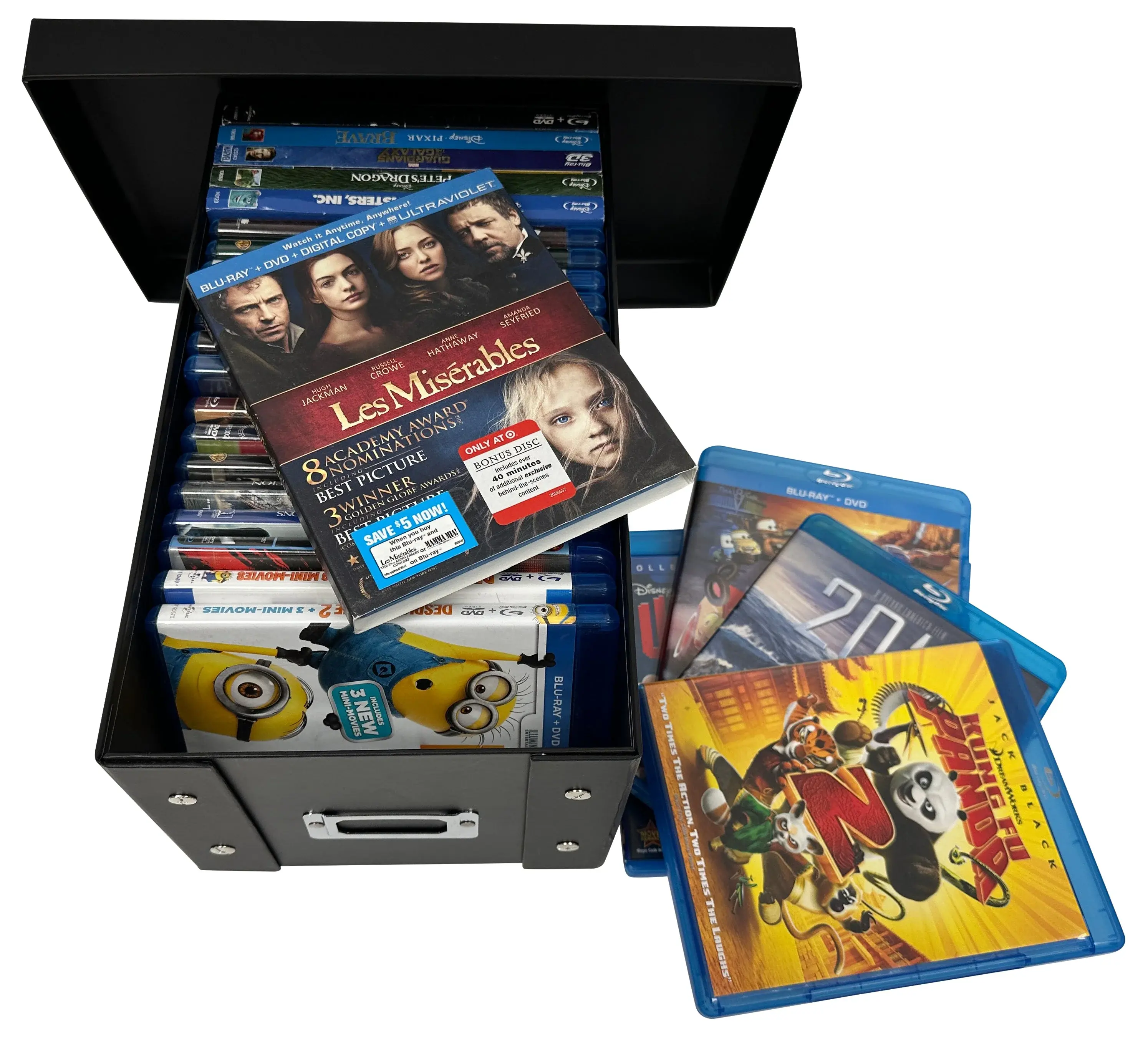 CheckOutStore Black Blu-ray Cases Storage Box (Holds 25 Cases)