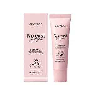 VIARELINE Collagen Glow Sunscreen Niacinamide Alpha-Arbutin Brightening Radiant No White Cast Moisturizing Sunscreen