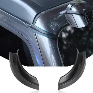 Hardtop Rain Diverter ABS Drip Rail Extension Rain Gutter Exterior Accessories Compatible with Jeep Wrangler 2018-2023 JL JLU & 2020-2023 Jeep Gladiator JT, 1 Pair