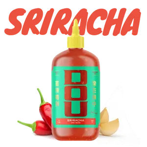 DOU Sriracha Chili Sauce - Bold Heat Whole Foods 3 Generations Deep Flavor Dip Garlic Sambal No MSG Clean Commitment