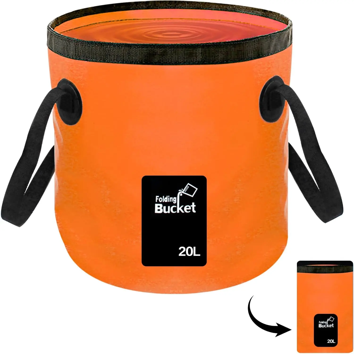 12L/20L Bucket for Cleaning, Collapsible Mop Bucket Wash Basin Foldable Car Wash Buckets for Fishing Shower Travel, Portable Water Storage Containers for Household RV Essentials and Beach Supplies