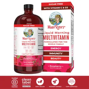 MaryRuth's Liquid Morning Multivitamin - B Complex Vitamins - Vitamins A, C, D, E -  Zinc - Beauty - Vegan - Sugar Free - 15.22 Fl Oz