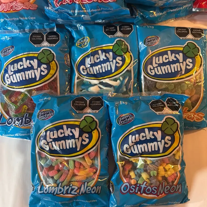 Lucky Gummys. Large shareable bag. 1 kg bag. Pick from all your favorite gummies! Chili gummies