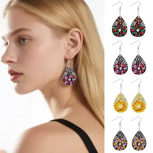 Ins-Worthy Accessory Hack! DIY Diamond Art Teardrop Earrings—Elevate Any Outfit!