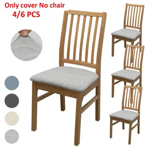 Leaf Pattern Chair Seat Covers Set, Removable Washable Stretch Chair Slipcover, Dining Chair Slipcovers, Elastic Detachable Washable, Hotel Restaurant Dining Room Chairs, Home Furniture Protector