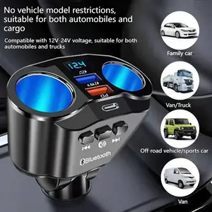 Bluetooth FM Transmitter Car Charger with Dual USB Ports & MP3 Player