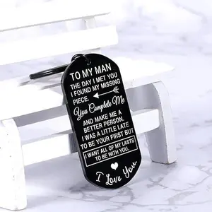 Gifts for Men - My Man Keychain Anniversary for Men - Husbands, Grooms, Boyfriend, Fiance, Engagement, Wedding Gifts