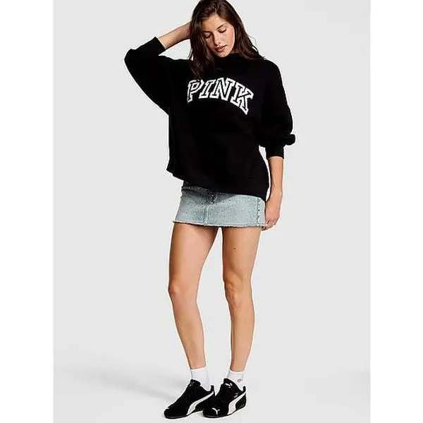 PINK Campus Fleece™ Oversized Mock-Neck Sweatshirt PINK Campus Fleece™ Oversized Mock-Neck Sweatshirt