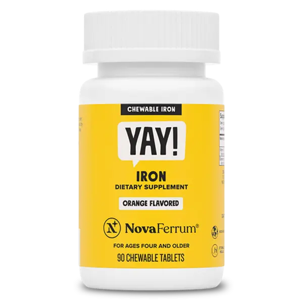 NovaFerrum YAY - 18mg Chewable Iron Supplement for Kids & Adults