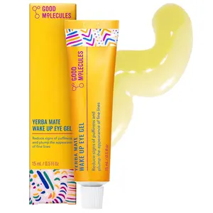 Good Molecules Yerba Mate Wake Up Eye Gel - Hydrating Under Eye Gel Cream with Hyaluronic Acid and Caffeine - Target Dark Circles and Puffiness - Skin Care for Face