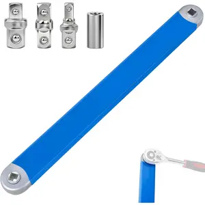 Offset Tight Reach Extension Wrench - 3/8 Inch Impact Offset Extension Wrench Tool With 1/2", 1/4" And 3/8" Square Drive Adapters - Universal Extensions Wrench for Small Place