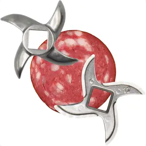 2 PCS 12# Stainless Steel Meat Grinder Blade Replacement Parts Knife Cutter Meat Grinder Accessories Please check the size and shape
