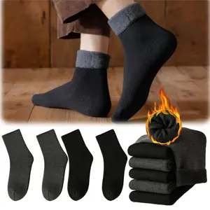 Warmer Fleece-Lined Mid-Calf Thermal Socks, 6/12 Pairs Thick Winter Socks for Men and Women, Ideal for Snow Boots & Cold-Weather Sleeping