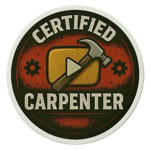 3” Certified Carpenter Sticker - "CERTIFIED CARPENTER" Design for Auto Window, Tool Box, Laptop, Skateboard, and More