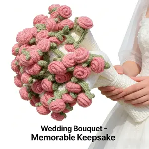 【Mother's Day present】Finished Flower Bouquet Blanket,Handmade Crochet Flower Blanket, Rose Bouquet Blanket, Soft Knitted Throw Rose Blanket, Romantic Gift for Birthday Wedding Valentine’s Day Mother's Day Christmas for Mom Girls and Sisters