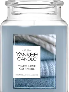 Yankee Candle Warm Luxe Cashmere Scented Classic 22oz Large Jar Fragrance  Aroma Decor Perfume Decoration