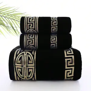 Luxury Classic Embroidered Towel Set, Bathroom Towel Set, Soft Absorbent Bath Towels for Home Spa, Thin Quick-Dry Couples' Face & Shower Towels