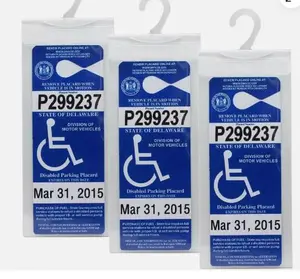 3Pcs Handicap Placard Holder Disabled Parking Permit Protector
