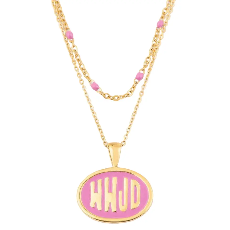 Pink WWJD Necklace Set