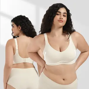 【Live】COMFELIE Plus Size Wireless Bra for Women ,Seamless Bra with Support Bralette,   Fabric Soft Full Coverage Bra EB061-EB062