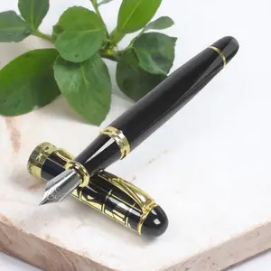 Luxury Metal Fountain Pen Set, Business Signature Pen, Smooth Writing Pen for Business Office Student Gift, Metallic Sparkle Pen