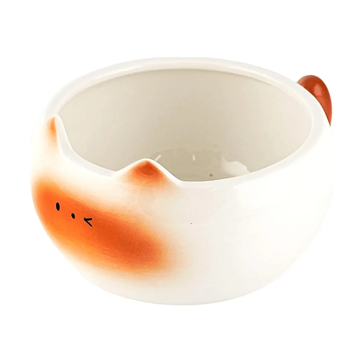 GLAZE STORY Cute Winking Face Ceramic Bowl - Ins Style Aesthetic Dining Bowl, 1pc