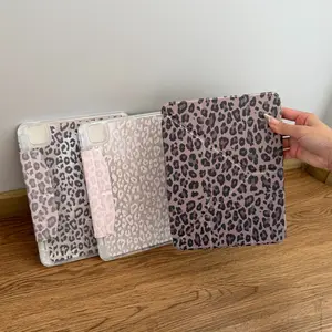 Sweet Cool Leopard Print iPad Pro Case, Anti-Drop Durable Acrylic Cover for iPad 10th Gen & Air 6, Stylish Gift for Couples