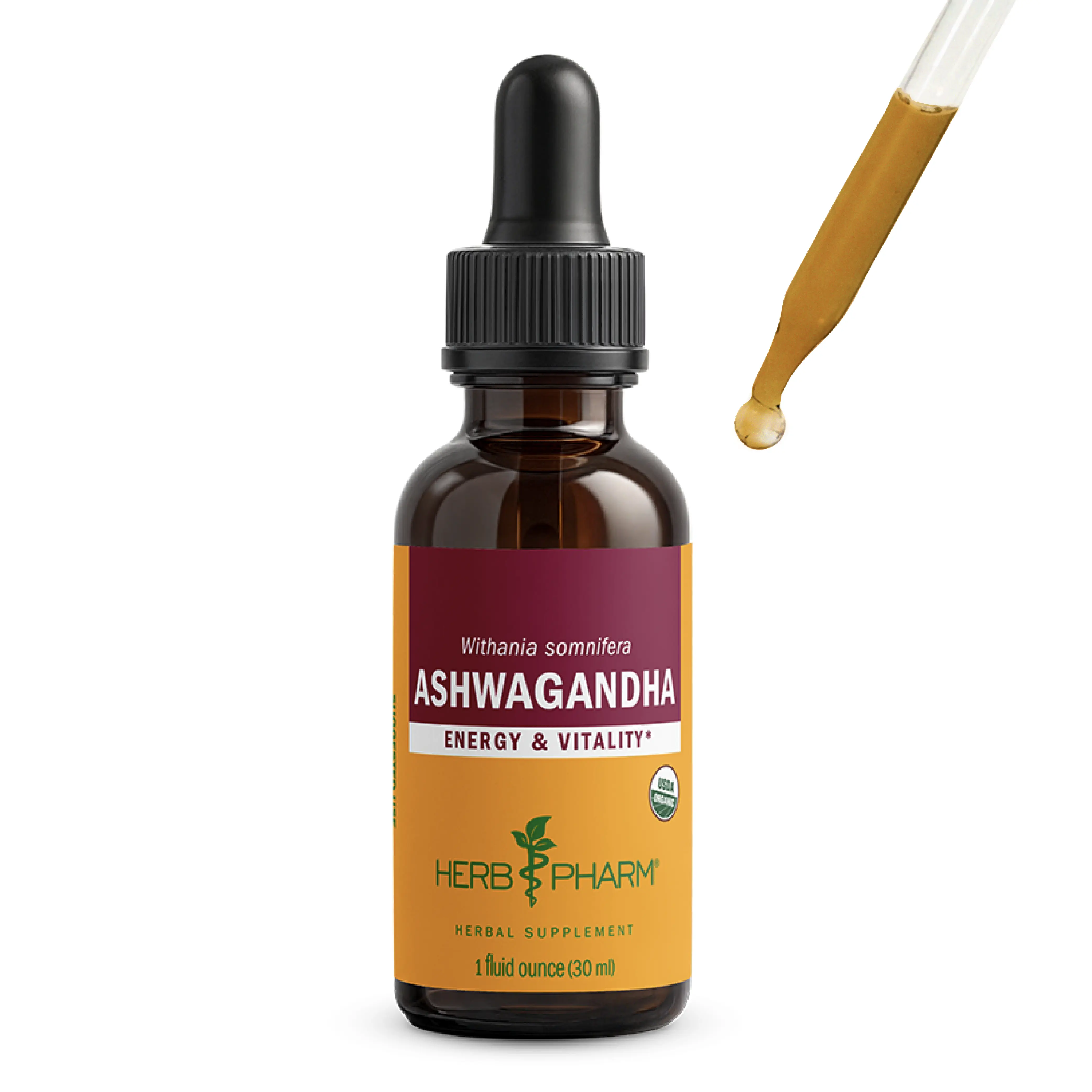 Herb Pharm Organic Ashwagandha | Adaptogen for Stress Support & Calm Energy | Easy to Use Tincture | 42 Servings* Herb Pharm Organic Ashwagandha | Adaptogen for Stress Support & Calm Energy | Easy to Use Tincture | 42 Servings*