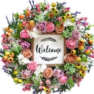 Home Decor Artificial Mixed Flower Wall Art Frameless Painting, Festive Atmosphere Hanging Decoration, Ideal for Cross-Border Sales