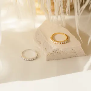 Crescent Pearl Ring