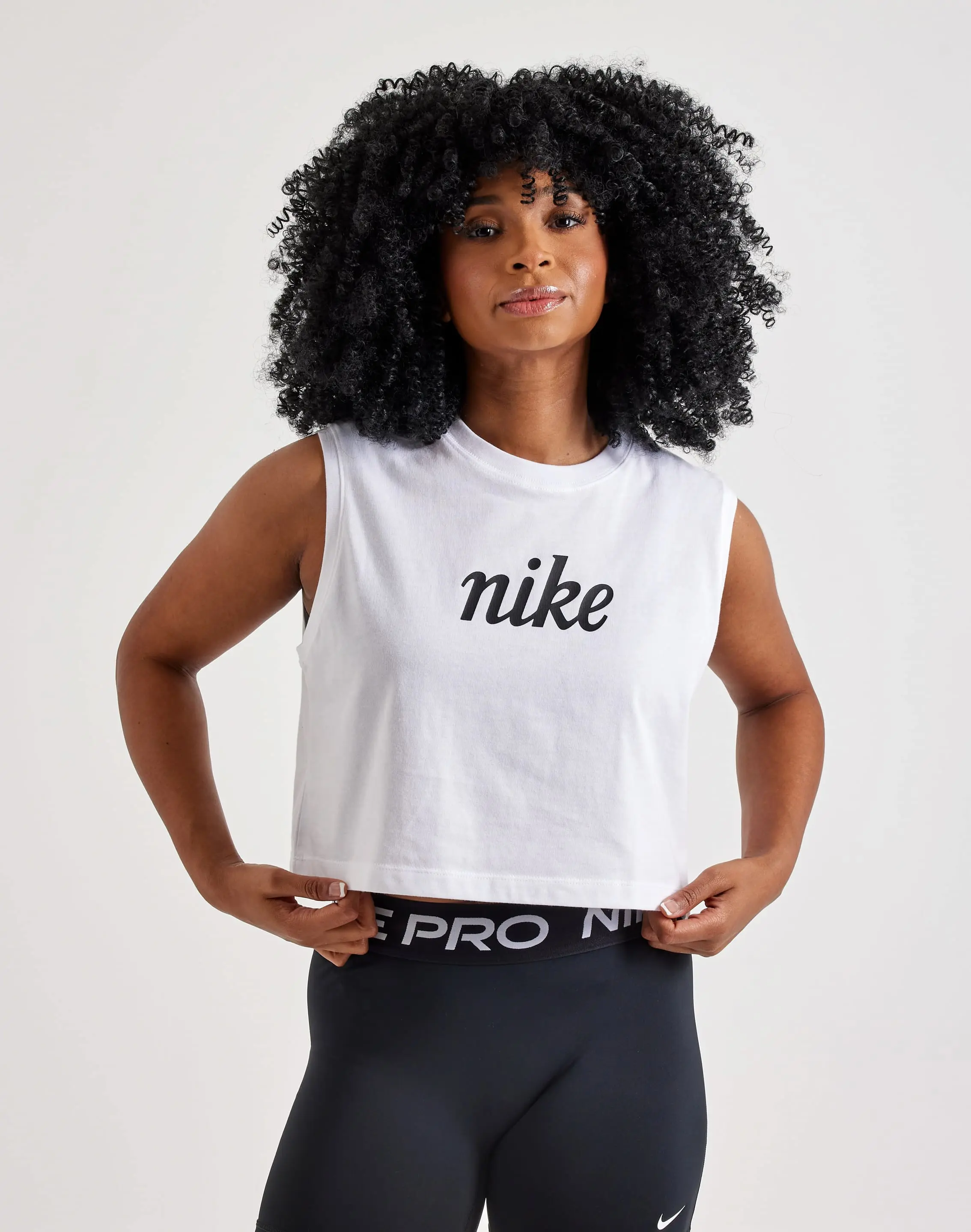 Womens Nike Club Loose Cropped Tank Top