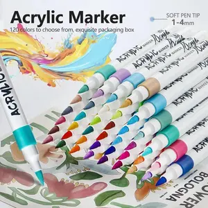 Acrylic Paint Marker Set, 48 Colors, Ideal for Wood Canvas Stone Glass Ceramic Surfaces, Perfect Gift for Artists Students Boys Girls