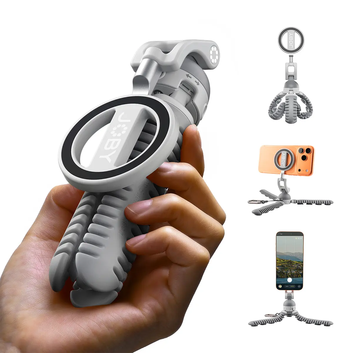JOBY PodZilla Octo Suction Tripod Mount, Mobile Phone Accessories for Smartphone Mounting Needs, Works On Flat Surfaces