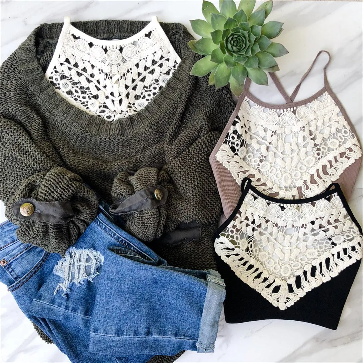 Chrochet Lace Bralette Chrochet Lace Bralette