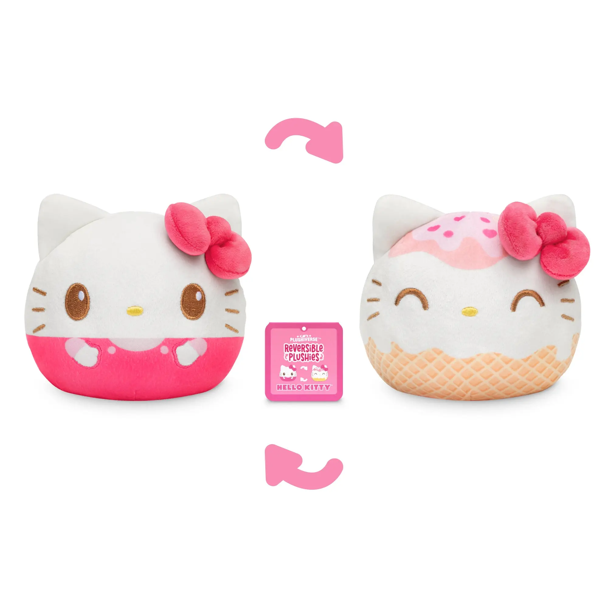 Hello Kitty Ice Cream Cone 4" Reversible Plushie